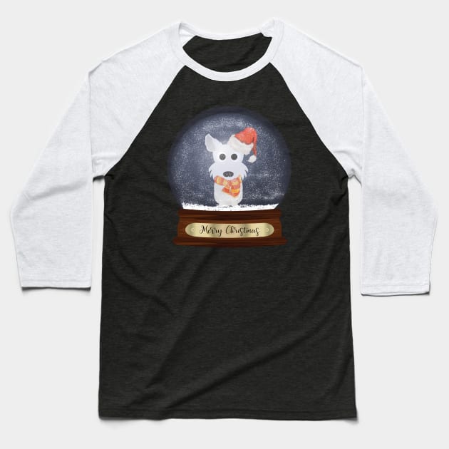 West Highland White Terrier Christmas Gift Baseball T-Shirt by DoggyStyles